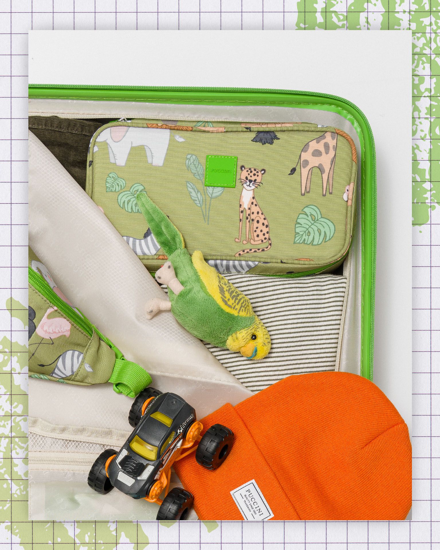 Detské safari zelený organizátor