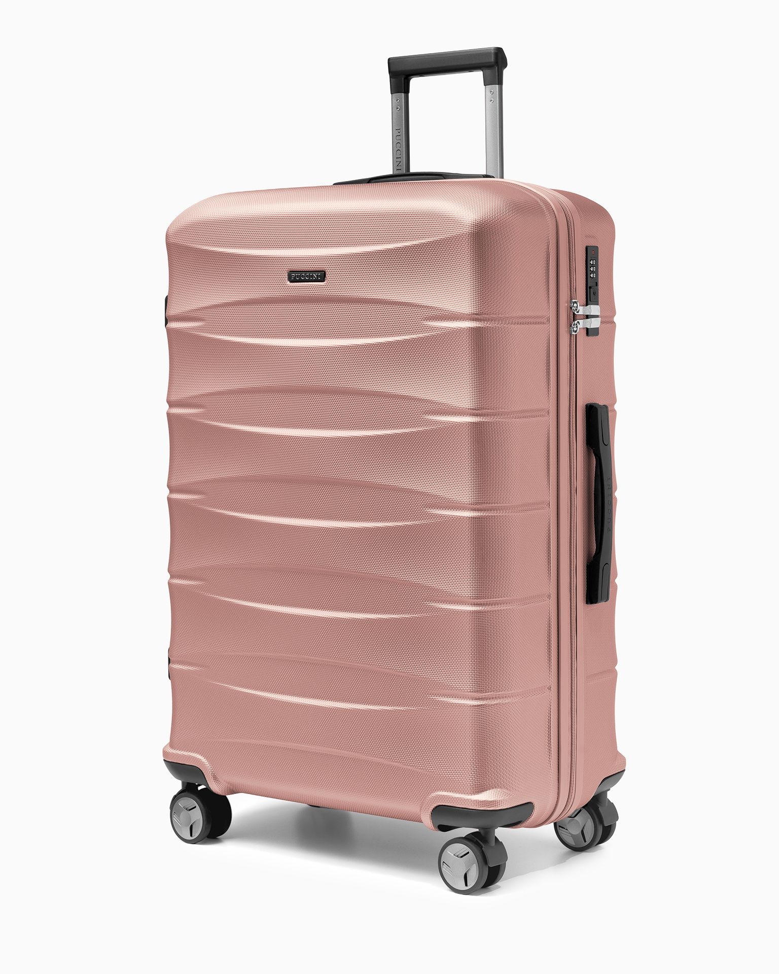 Veľký kufor ABS tvrdý ružové zlato