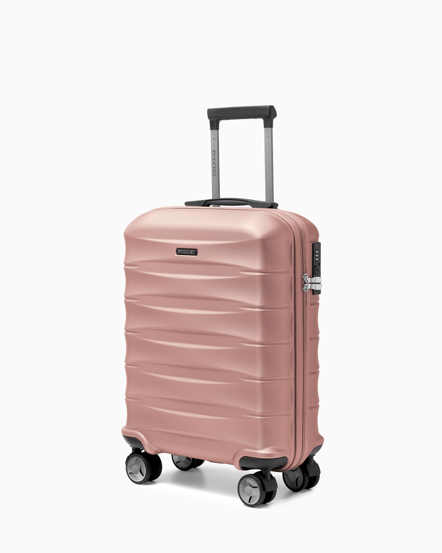 Príručný kufor ABS tvrdý kufor rose gold