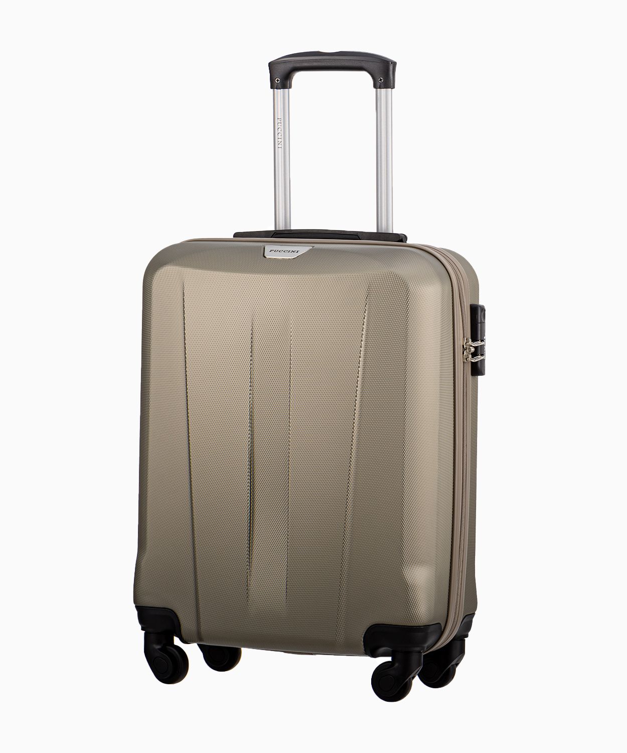 Kabínový kufor na štyroch kolieskach v odtieni šampanského