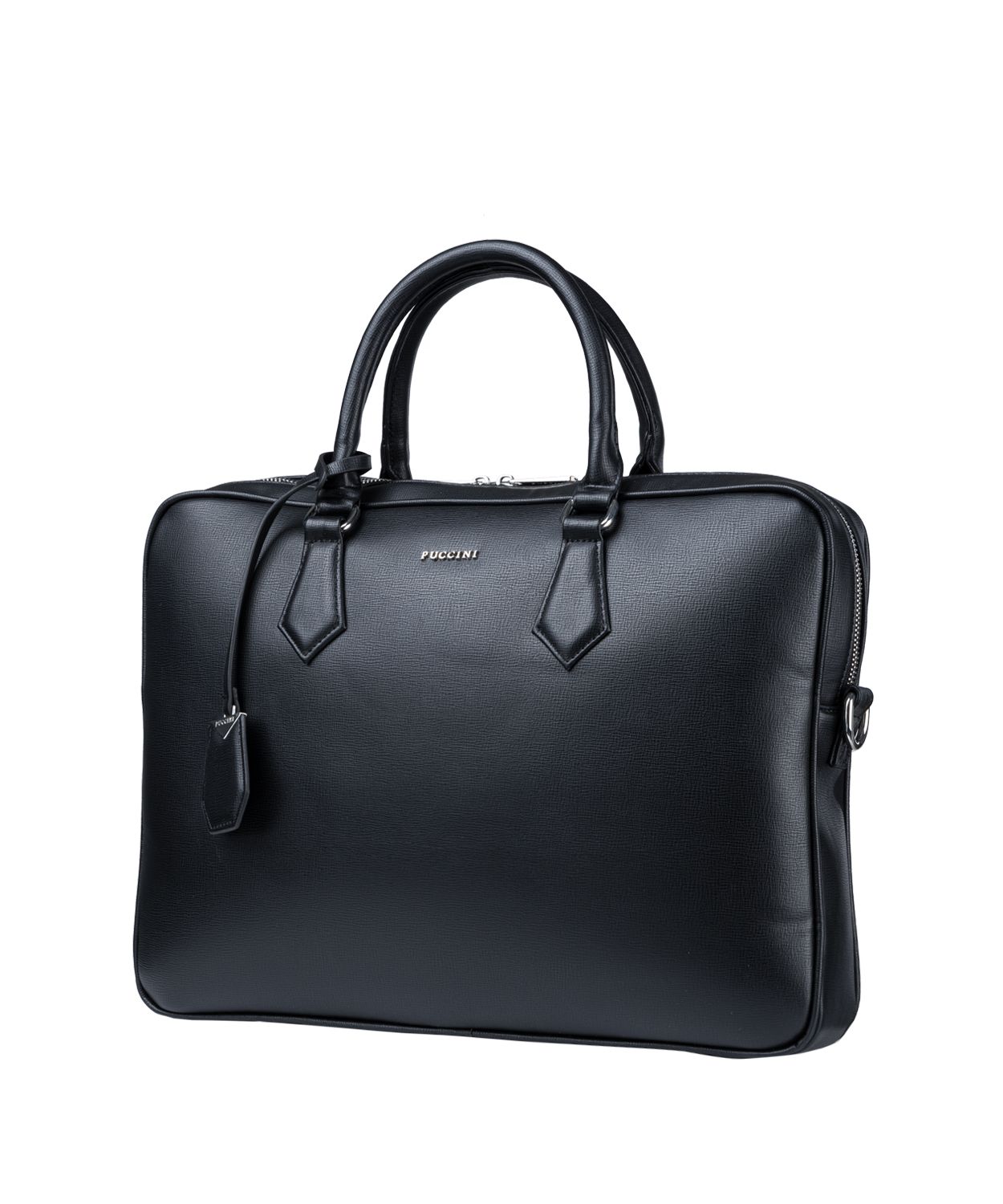 Čierna dámska taška na notebook s odnímateľným popruhom