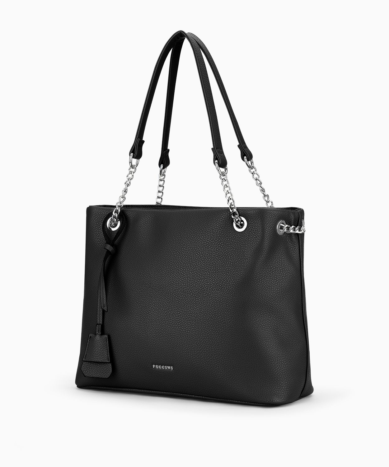 Dámska obdĺžniková shopper kabelka na rameno čierna