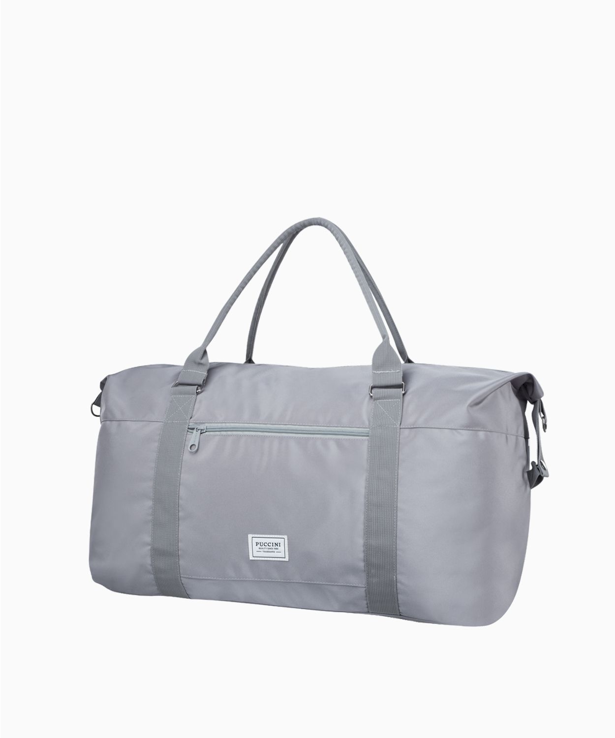 Šedá cestovná taška s nastaviteľným popruhom