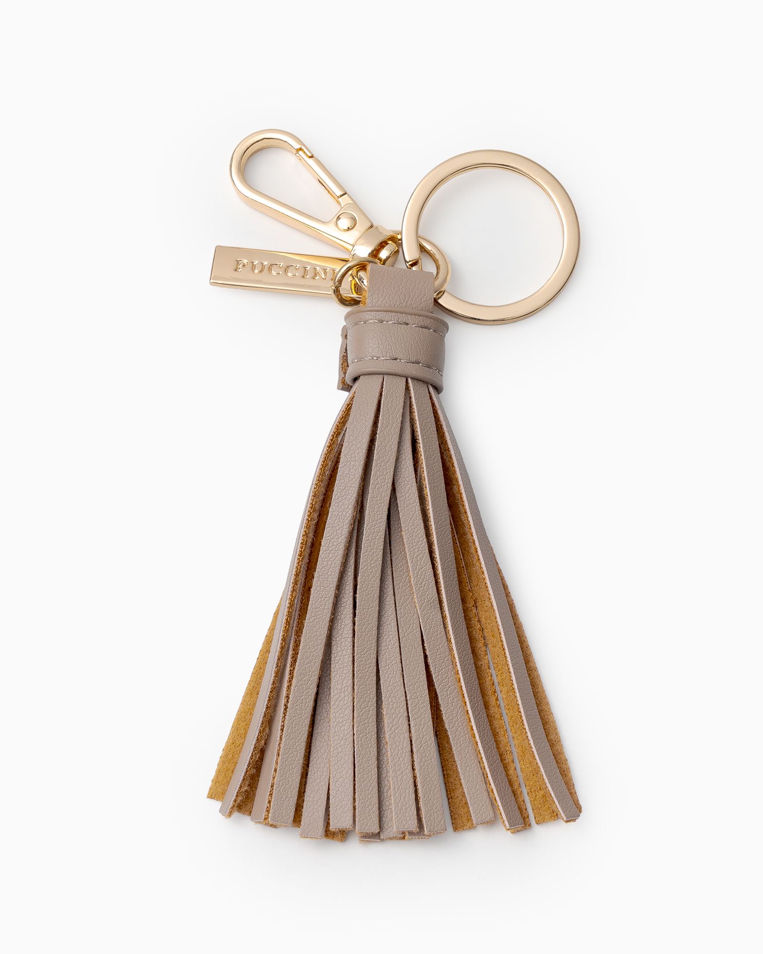 Kľúčový reťazec s pom-pom béžový