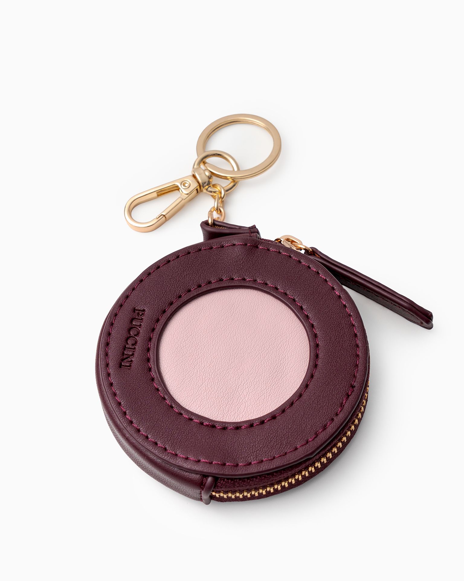 Kľúčenka na tašku so zipsom fialová