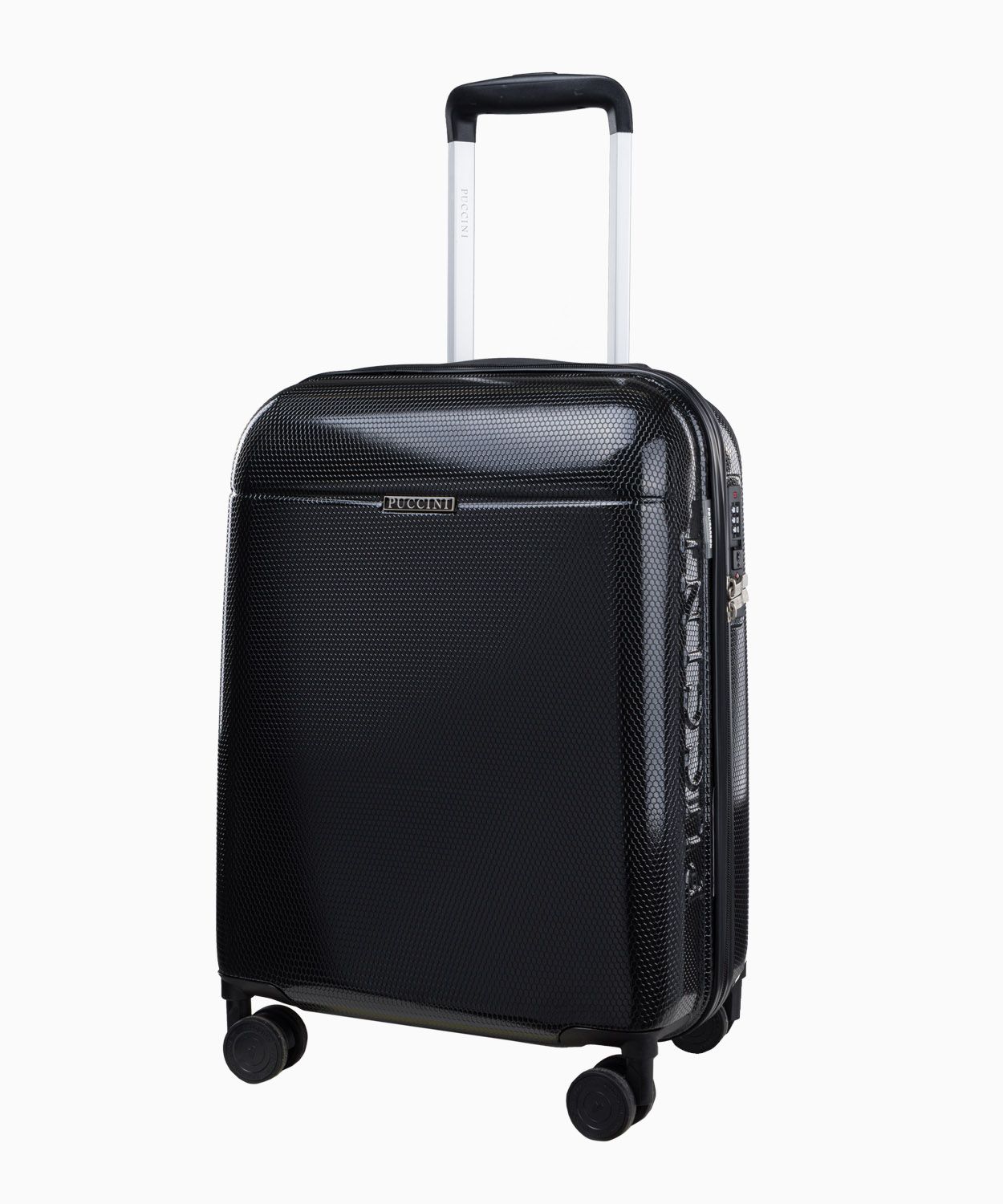 Kabínový čierny kufor z polykarbonátu