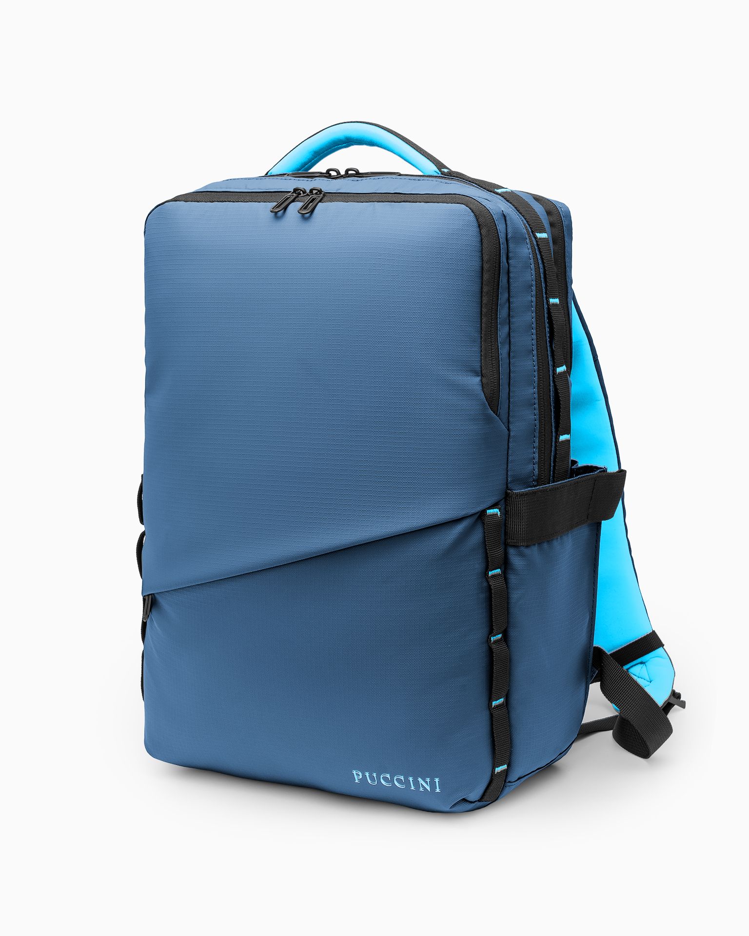 Veľký modrý cestovný batoh