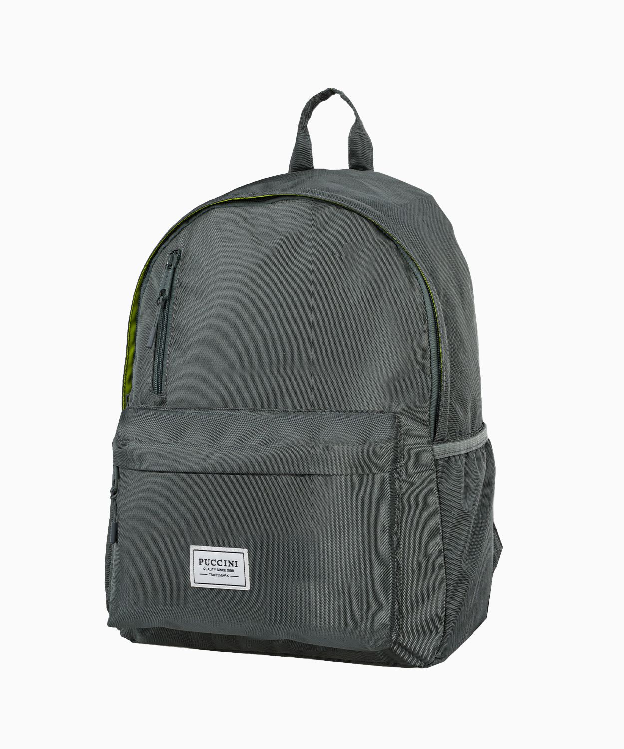 Mládežnícky olivový batoh s neónovou podšívkou