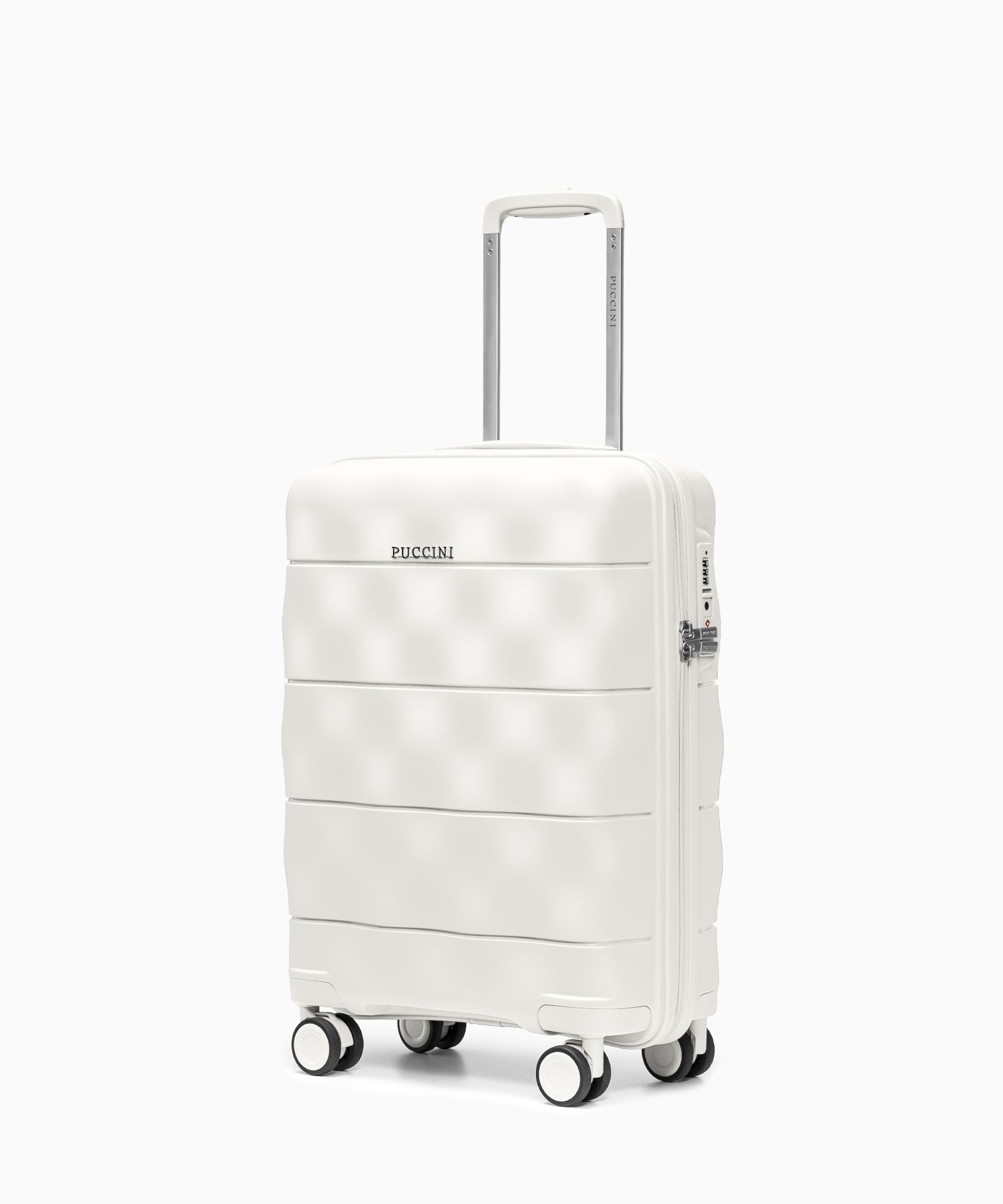 Príručný kufor z ľahkého polypropylénu perleťovej farby