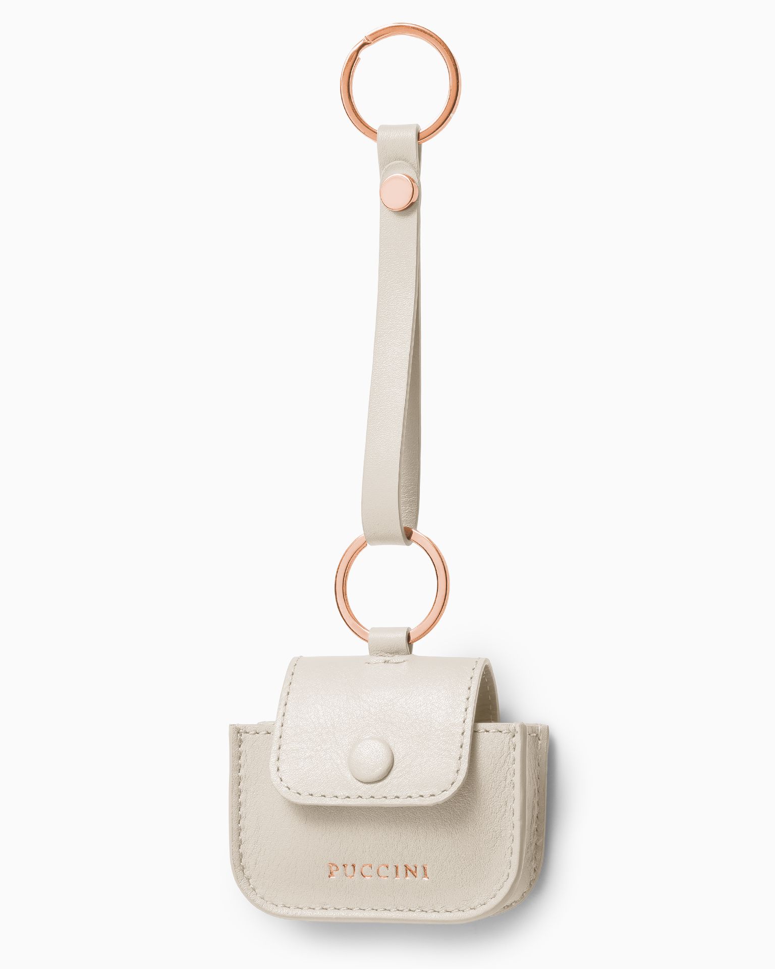 Koženkové puzdro na slúchadlá béžovej farby