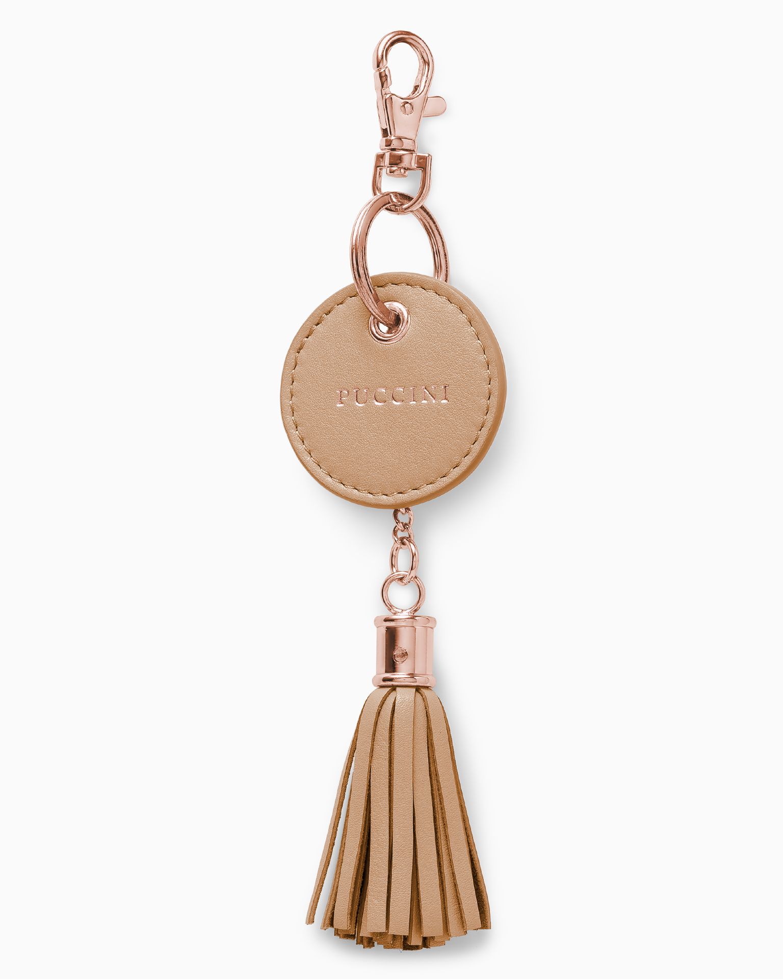 Prívesok na kľúče z prírodnej kože hnedý