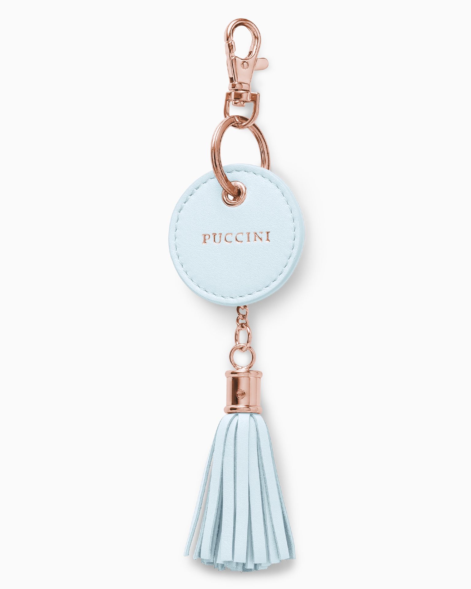 Prívesok na kľúče z prírodnej kože modrý