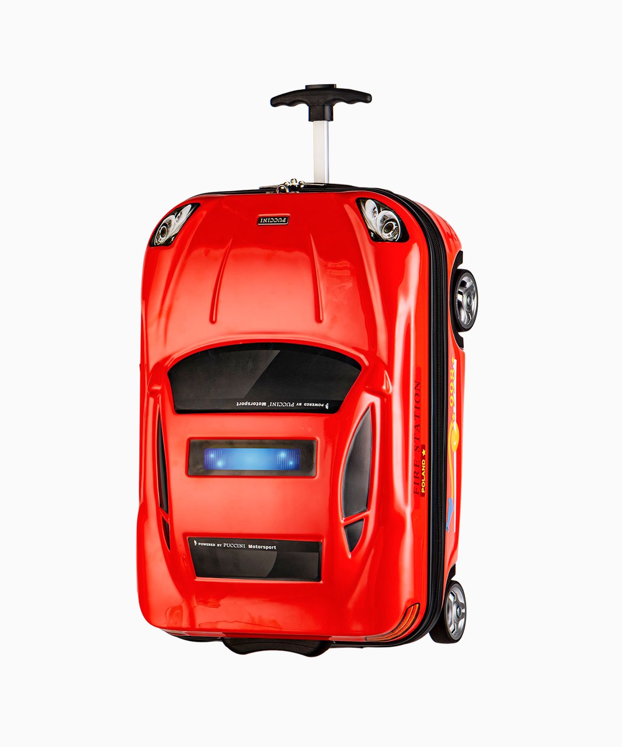 Detský kufrík s kabínou červené autíčko