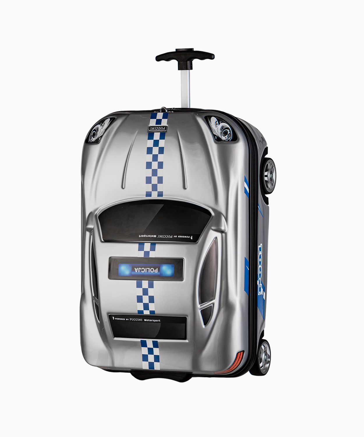 Detský kufrík s kabínou sivé autíčko