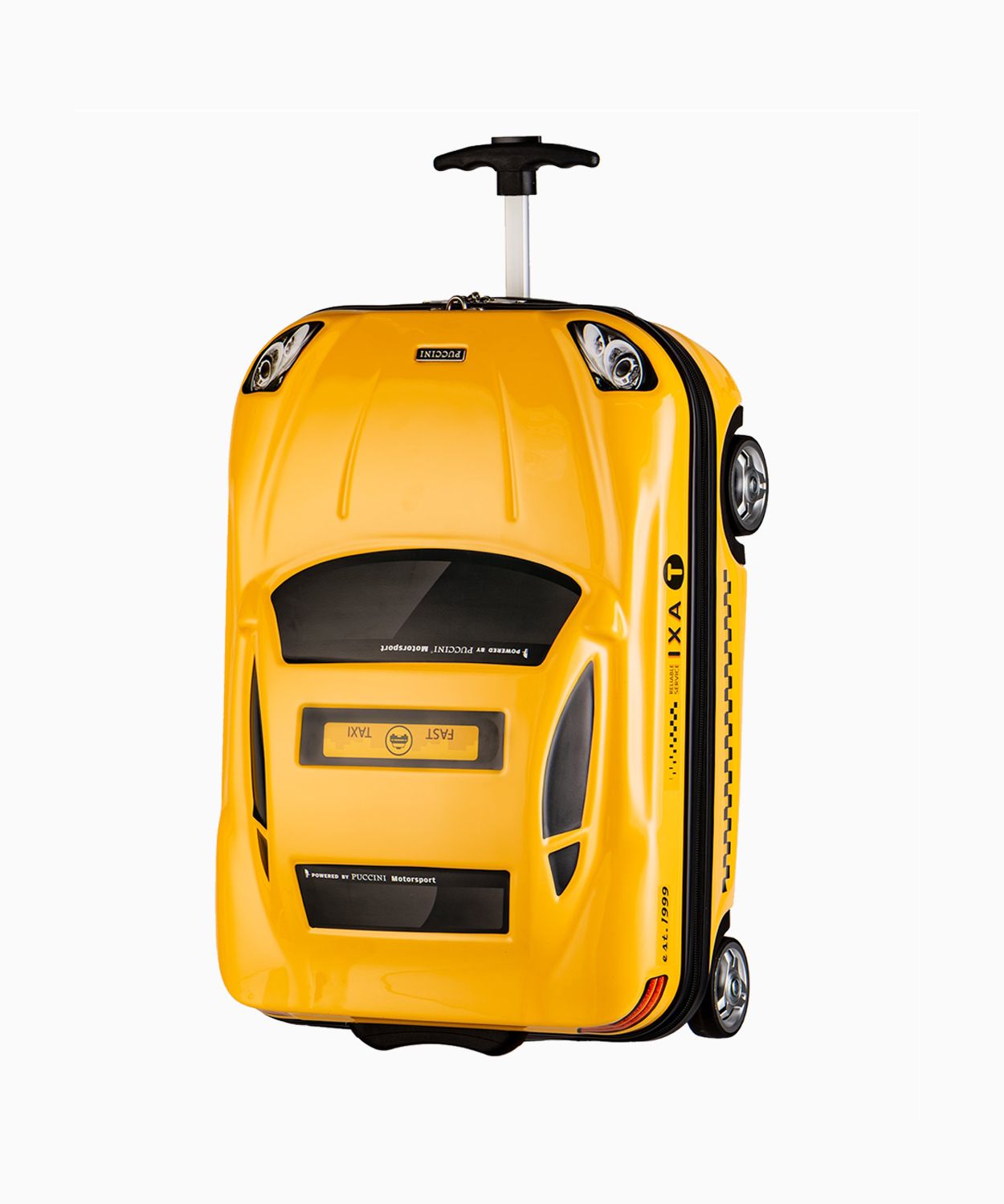 Detský kufrík s kabínou žlté autíčko