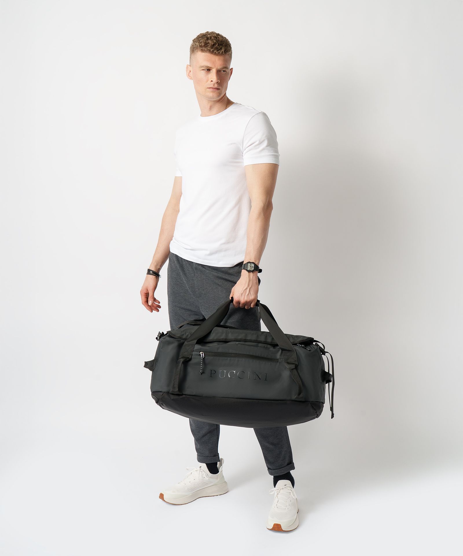 Cestovná taška s funkciou batohu 2v1 čierna veľkosť L