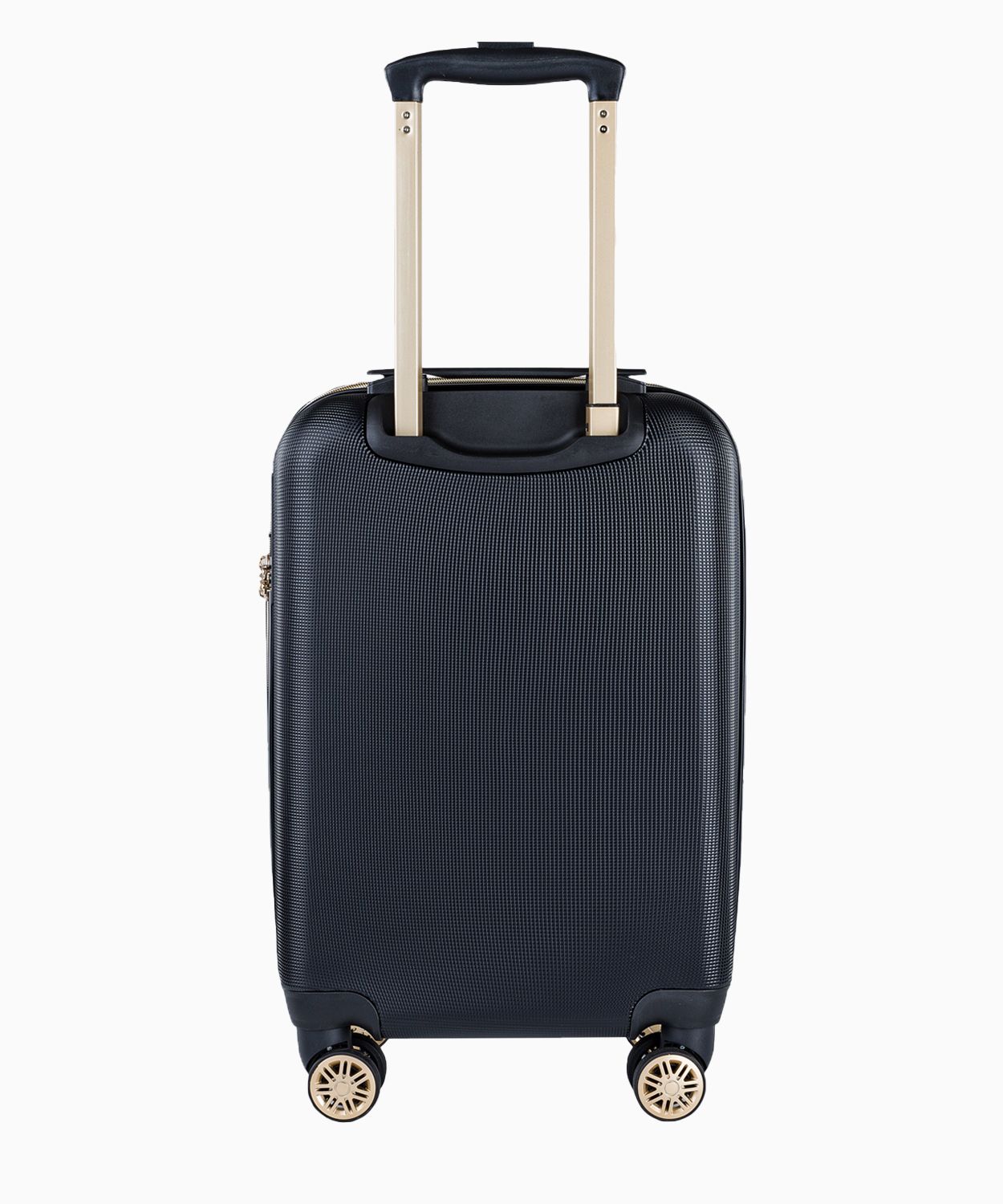 Čierny kabínový kufor s elegantným nápisom