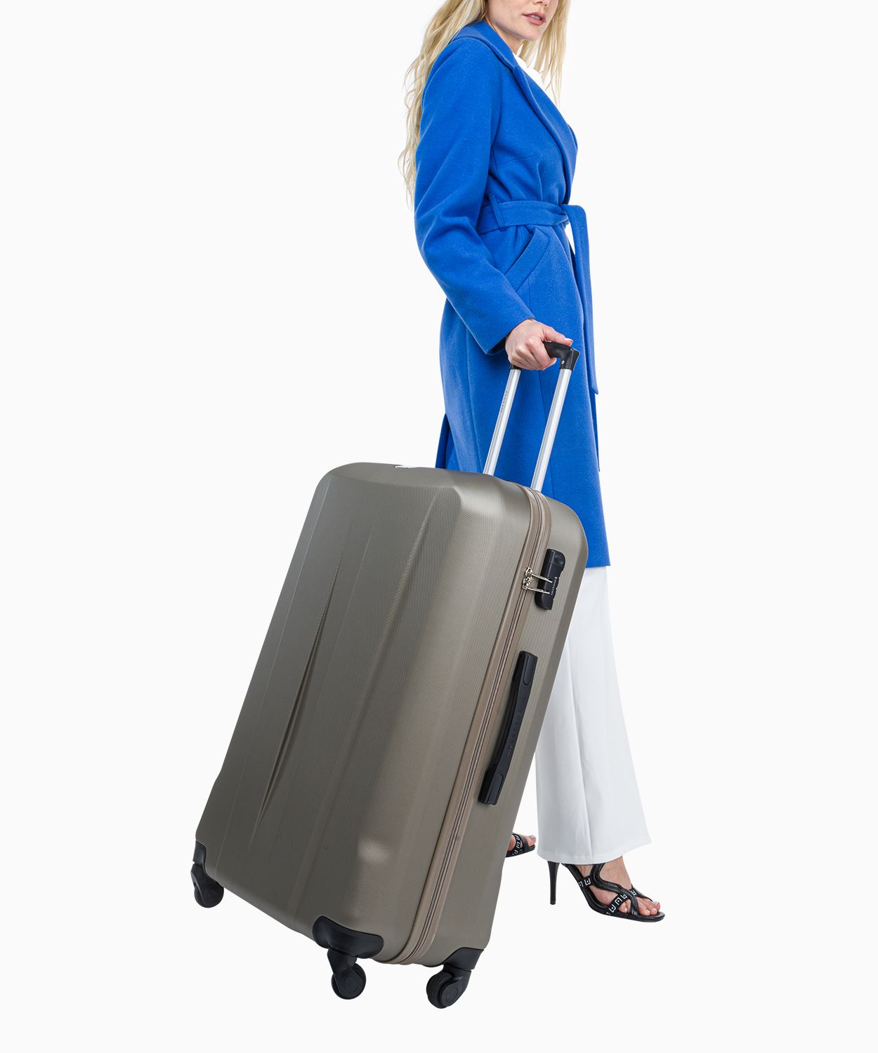 Veľký kufor na štyroch kolieskach, odtieň šampanského