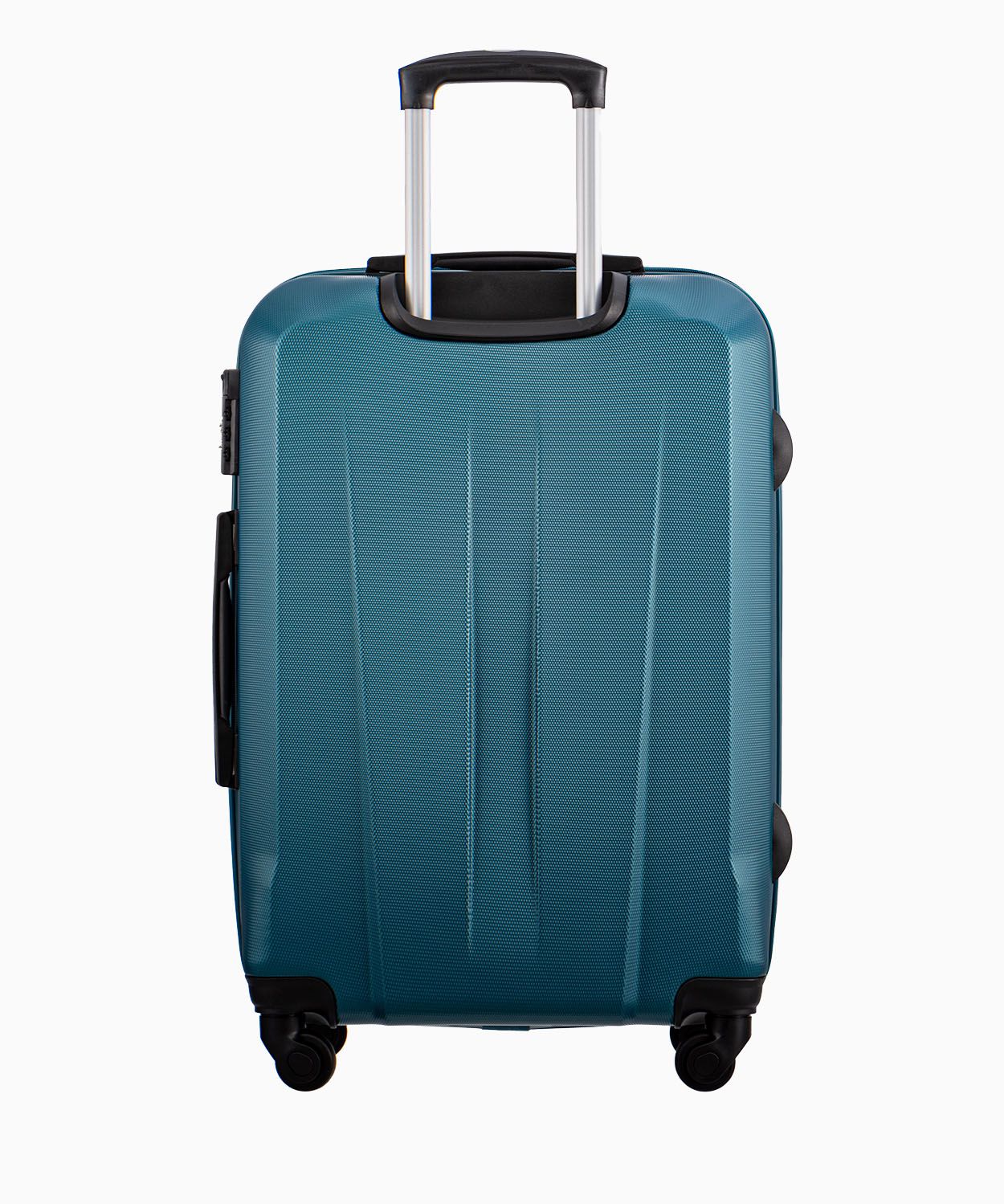 Zelený stredný kufor na štyroch kolieskach