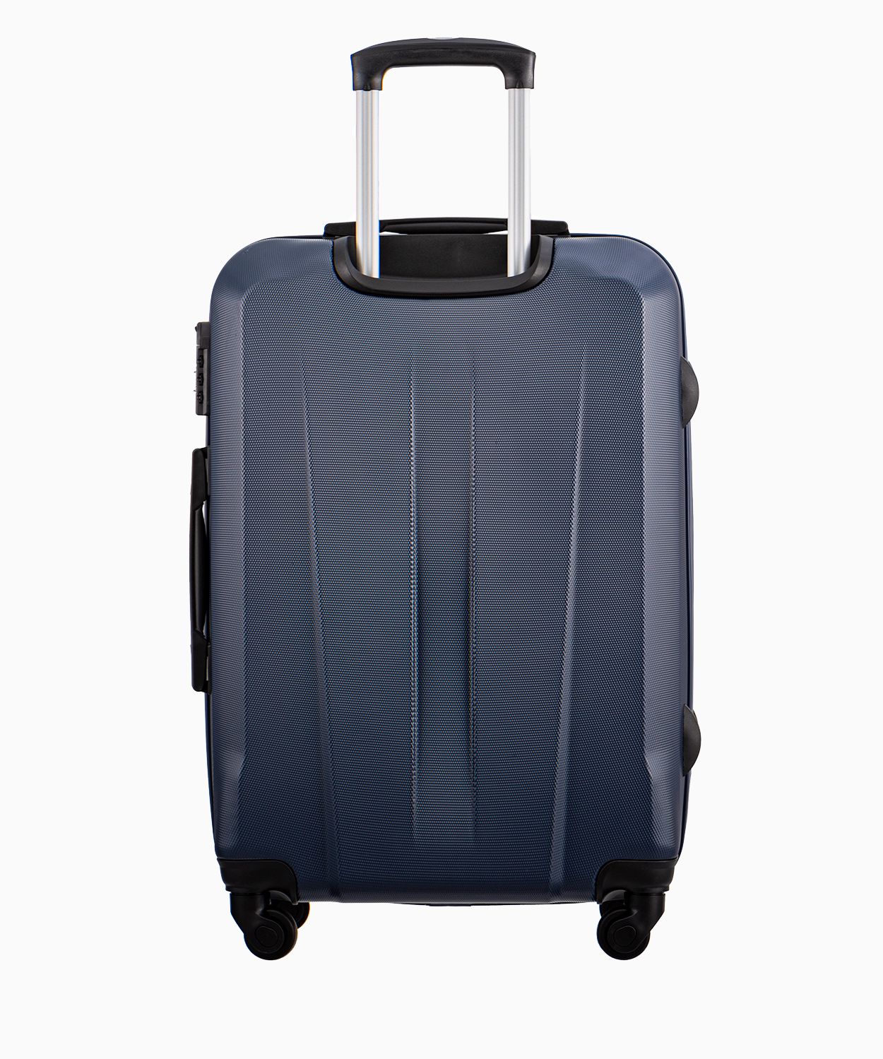 Granátový stredný kufor na štyroch kolieskach