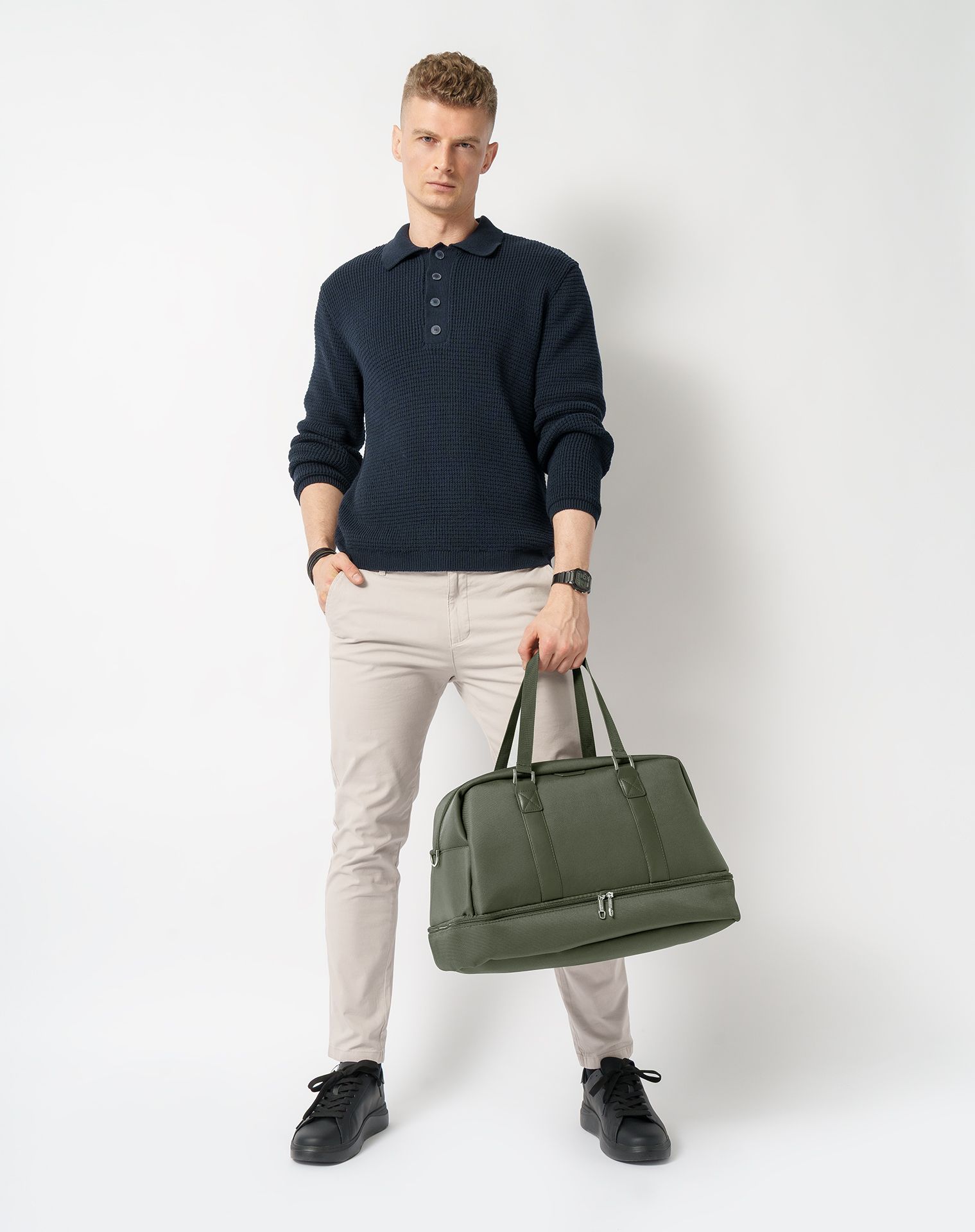 Veľká víkendová taška Philadelphia Collection - tmavozelená