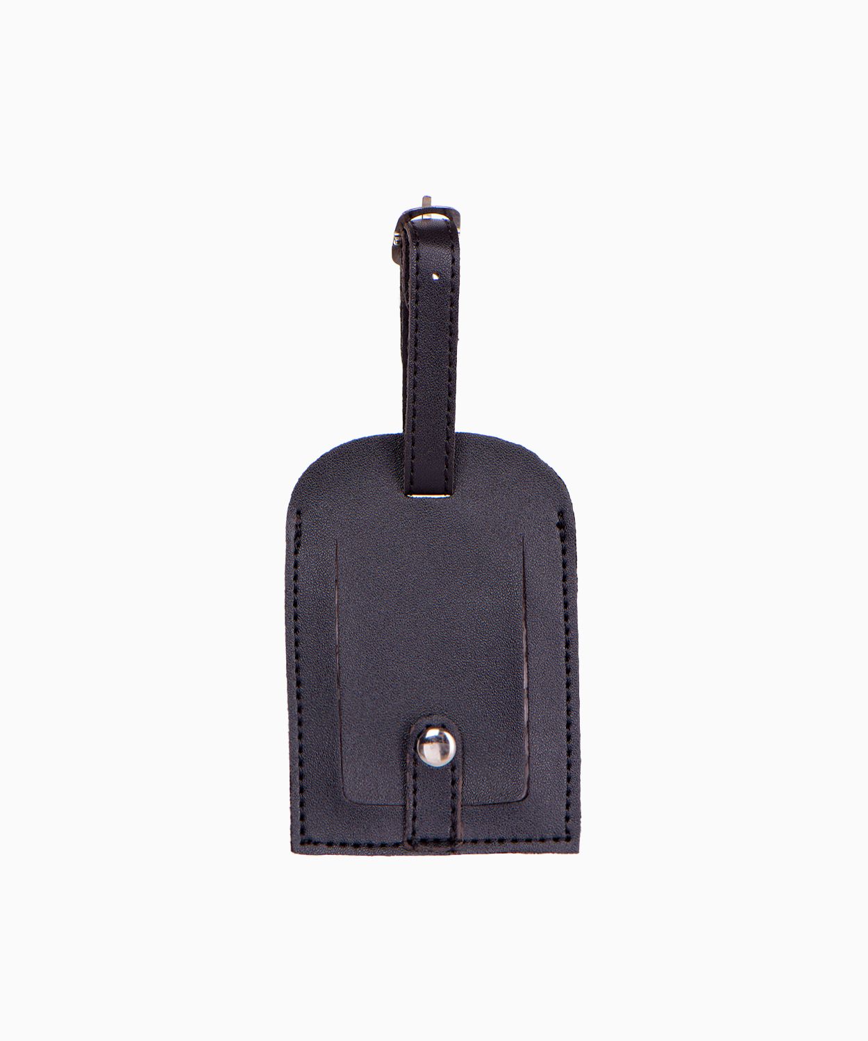 Čierny prívesok na batožinu z ekokože