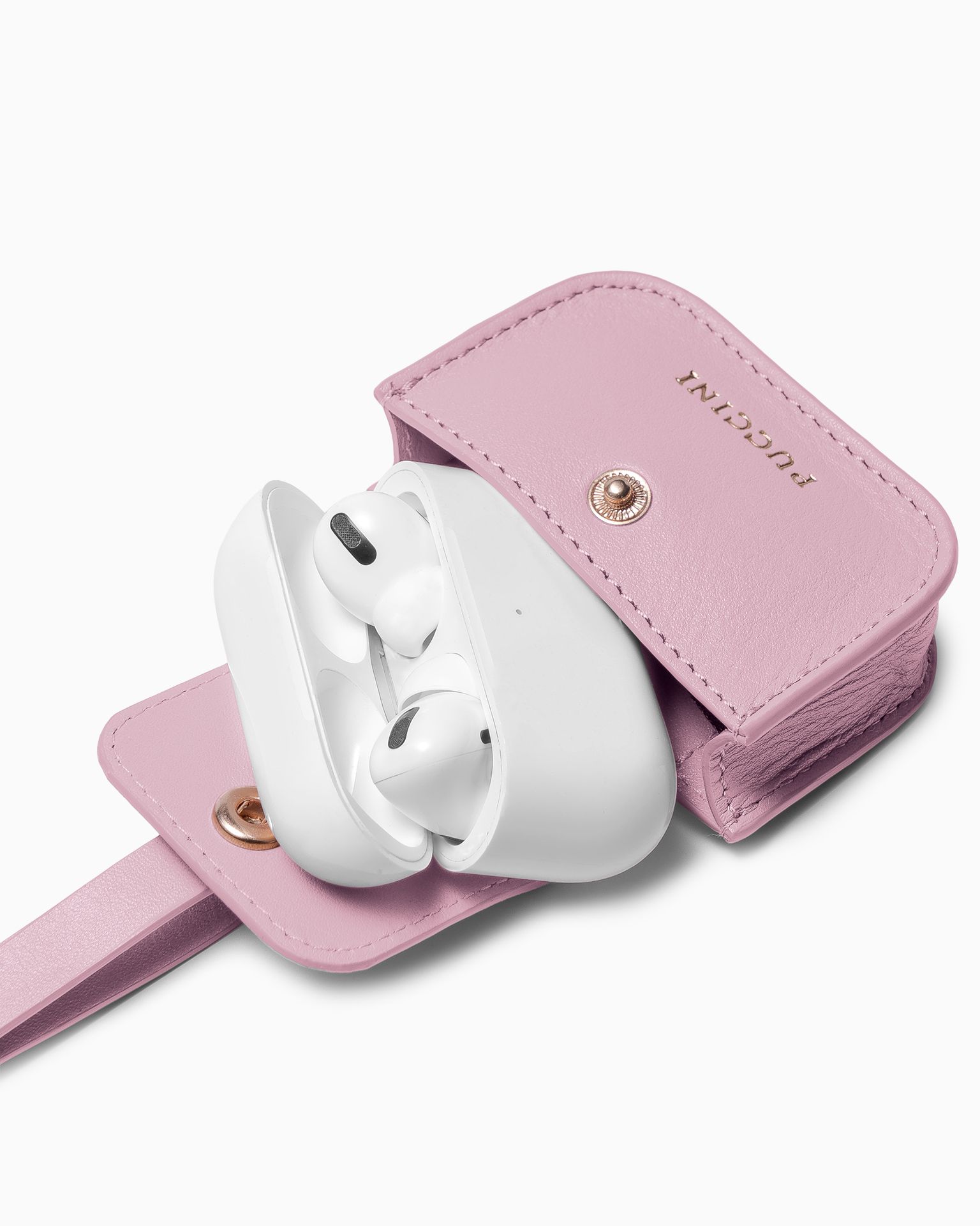 Koženkové puzdro na slúchadlá ružové