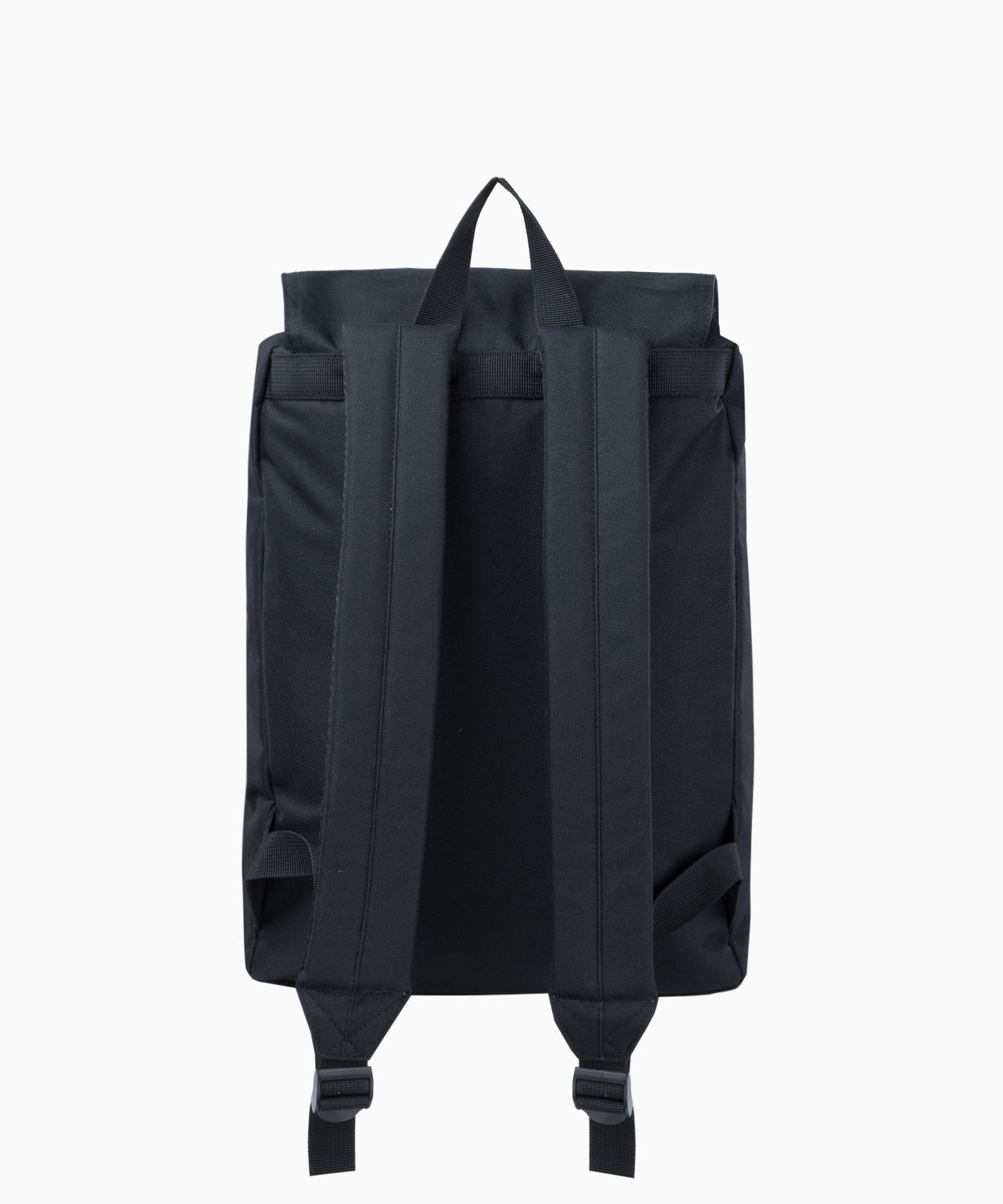 Čierny textilný batoh s vreckami