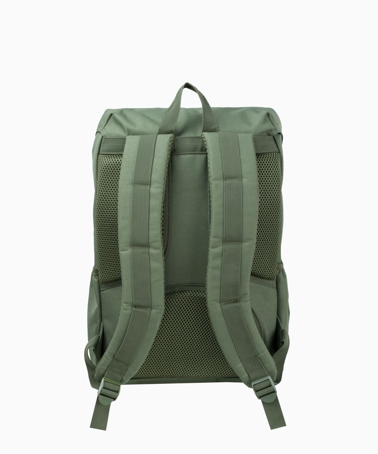 Zelený batoh s vložkami z ekokože