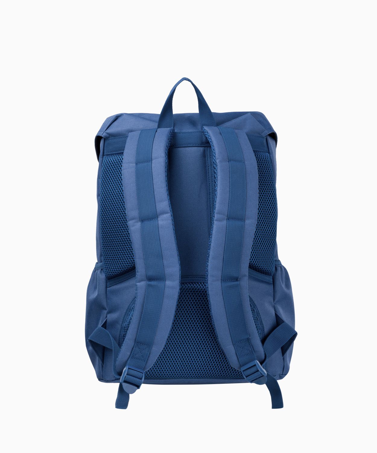 Batoh v námorníckej modrej farbe s vložkami z ekokože