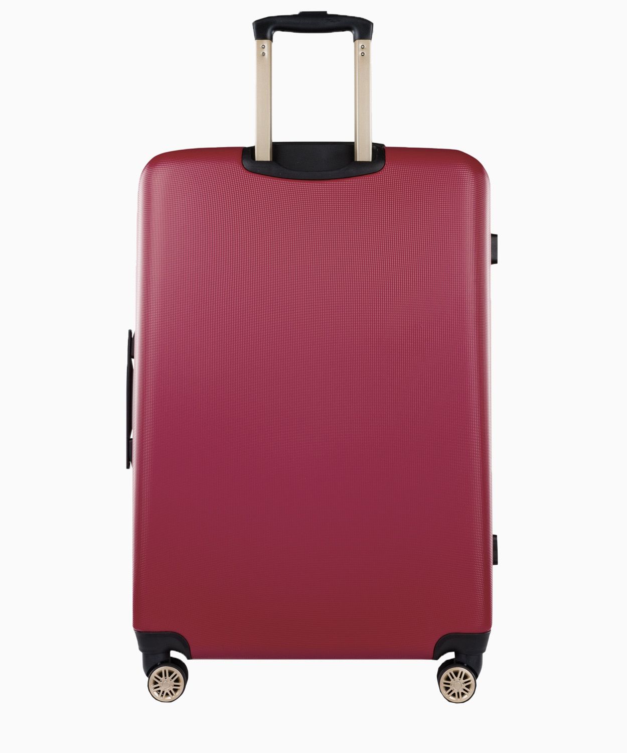 Veľký bordový kufor s elegantným nápisom