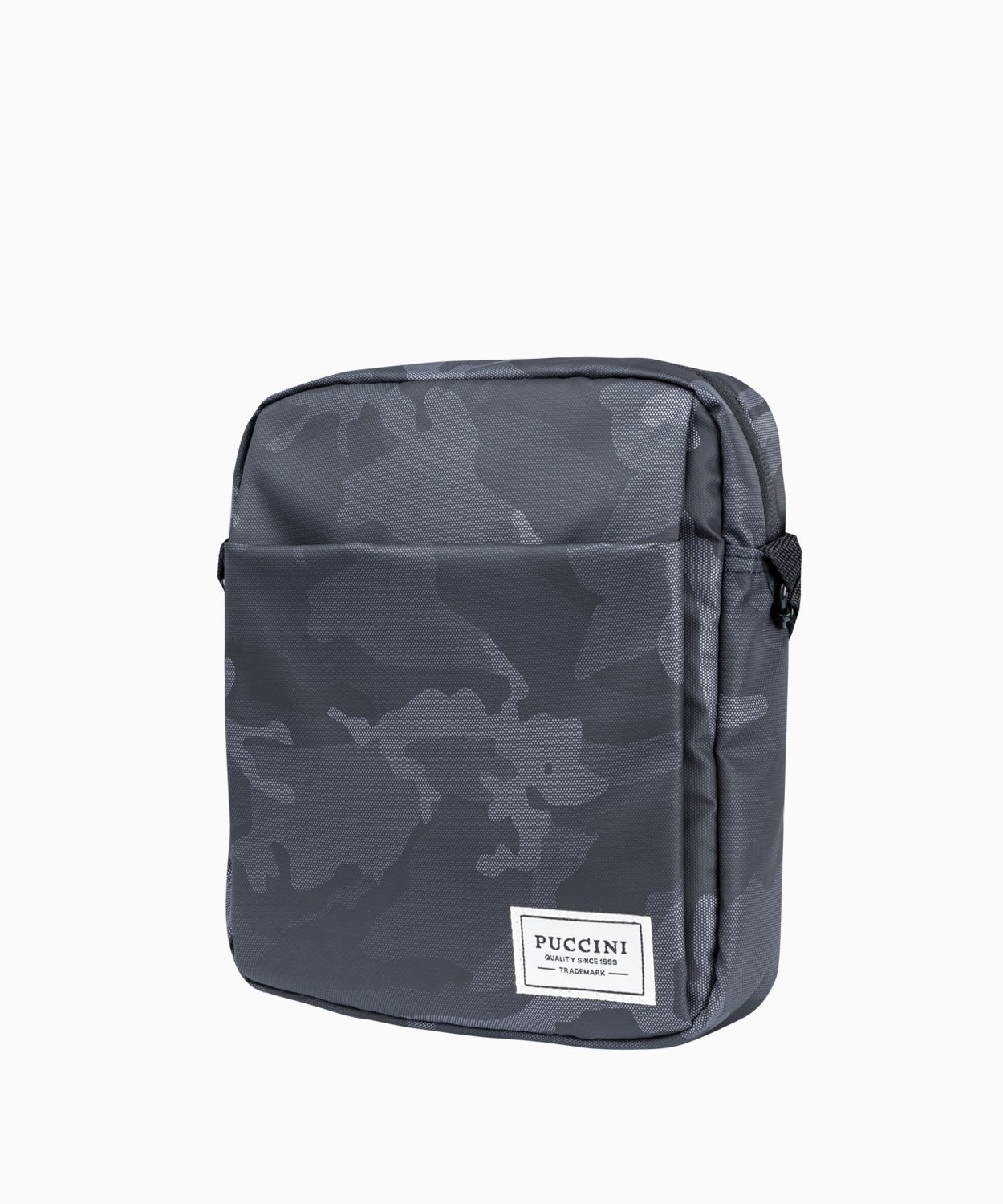 Šedá pánska taška so vzorom camo