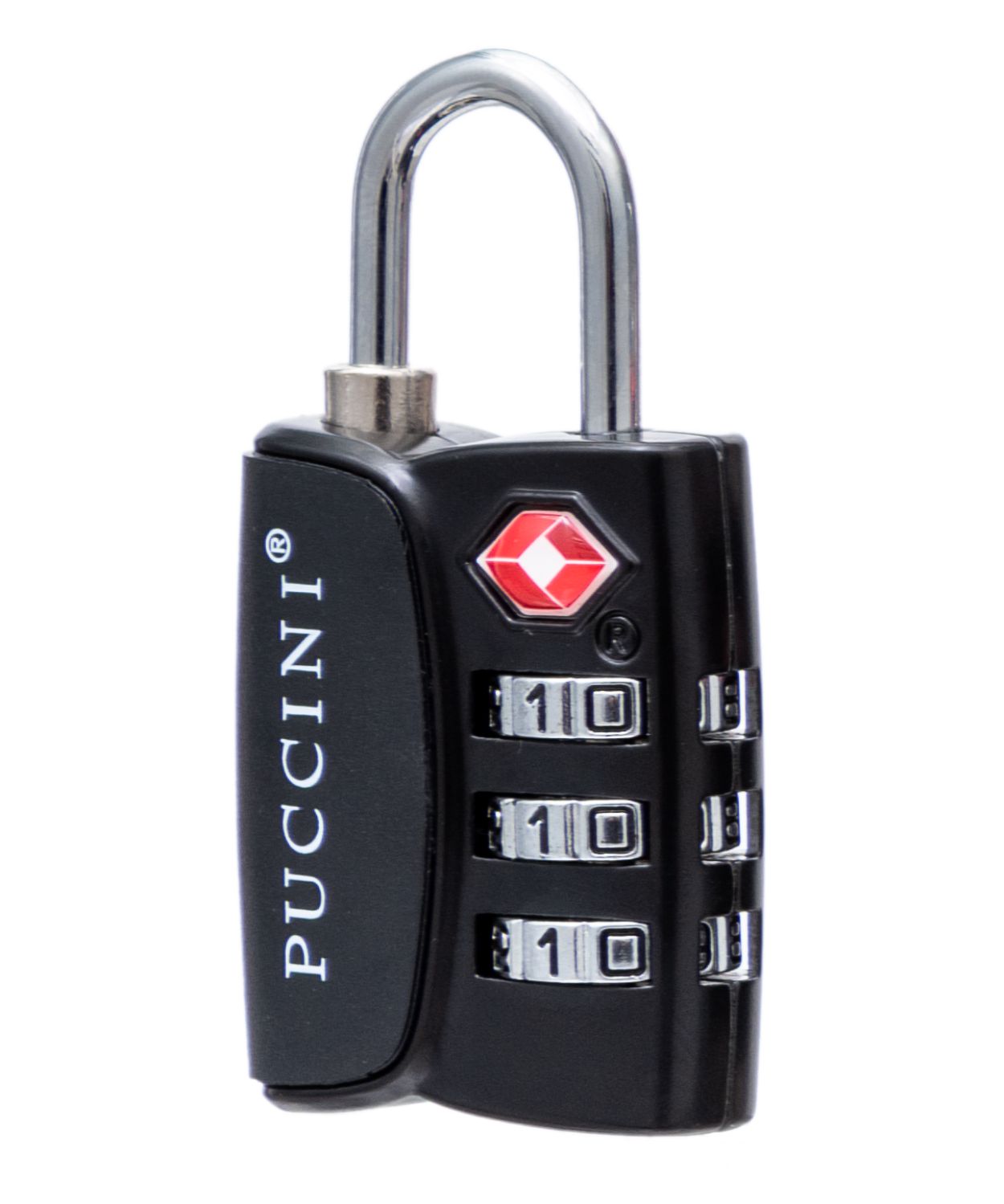 Čierny visiaci zámok na batožinu s kombinačným zámkom TSA