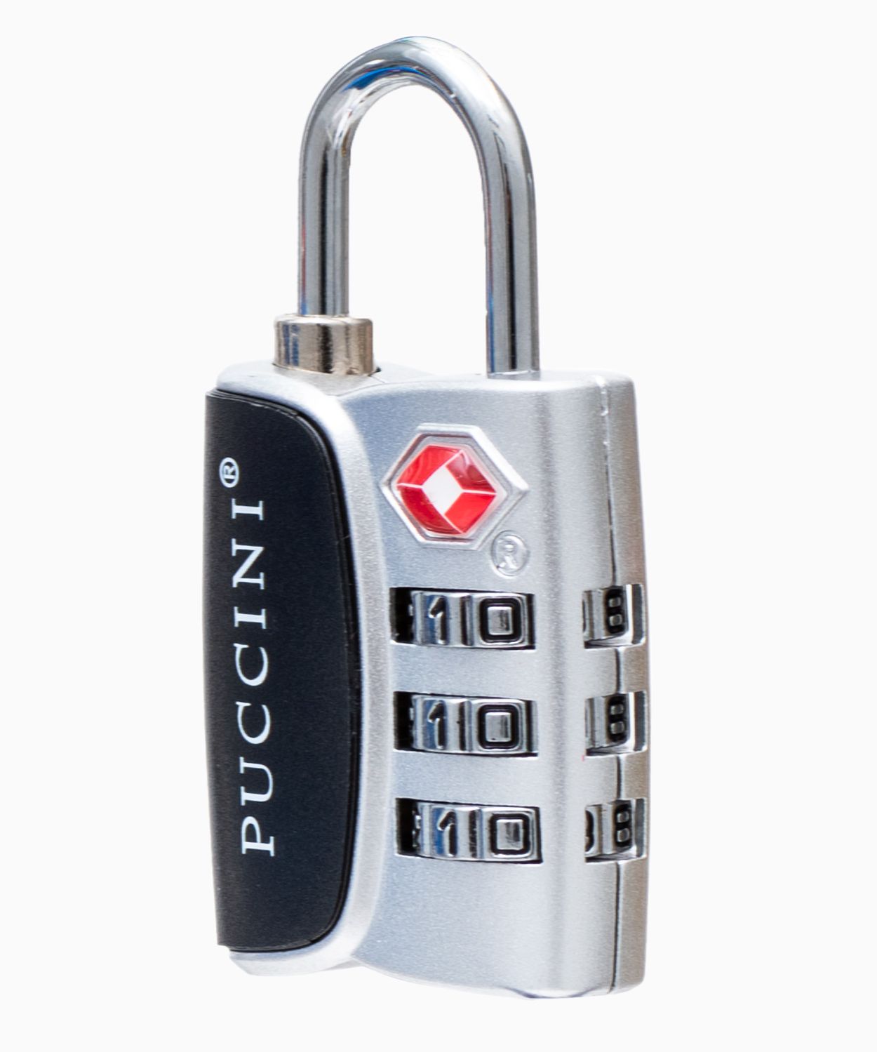 Sivý visiaci zámok na batožinu s kombinačným zámkom TSA