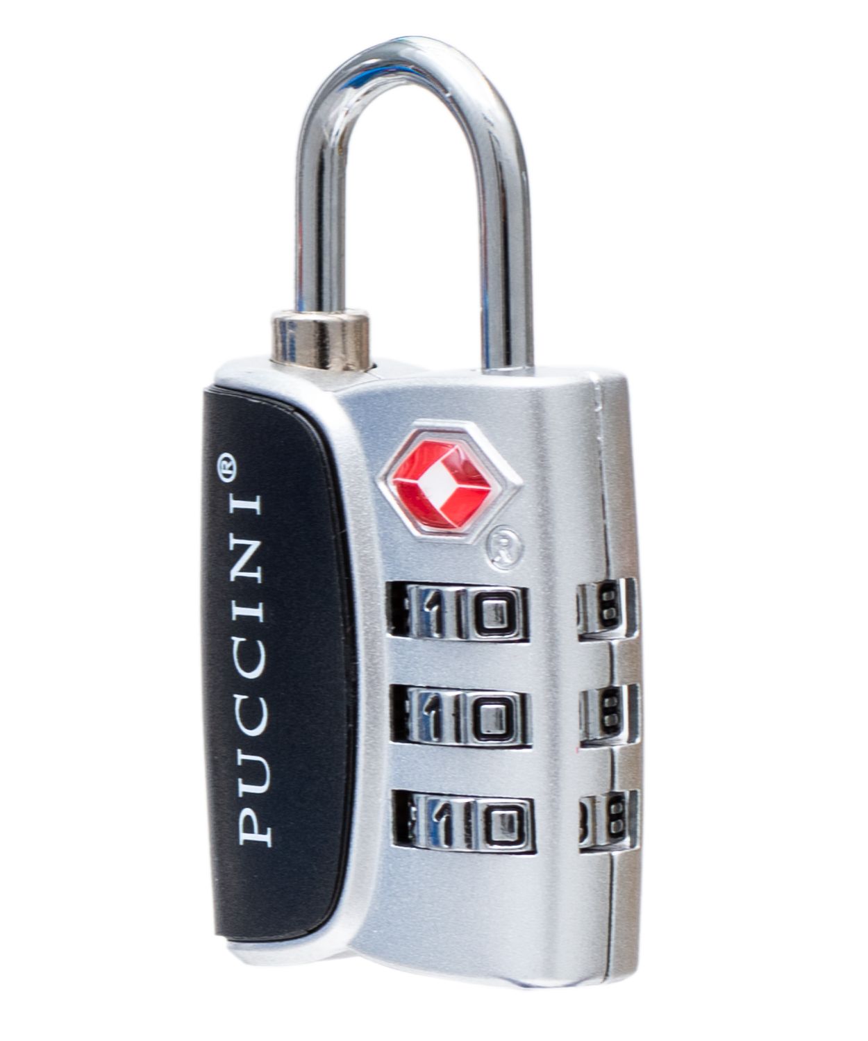 Sivý visiaci zámok na batožinu s kombinačným zámkom TSA