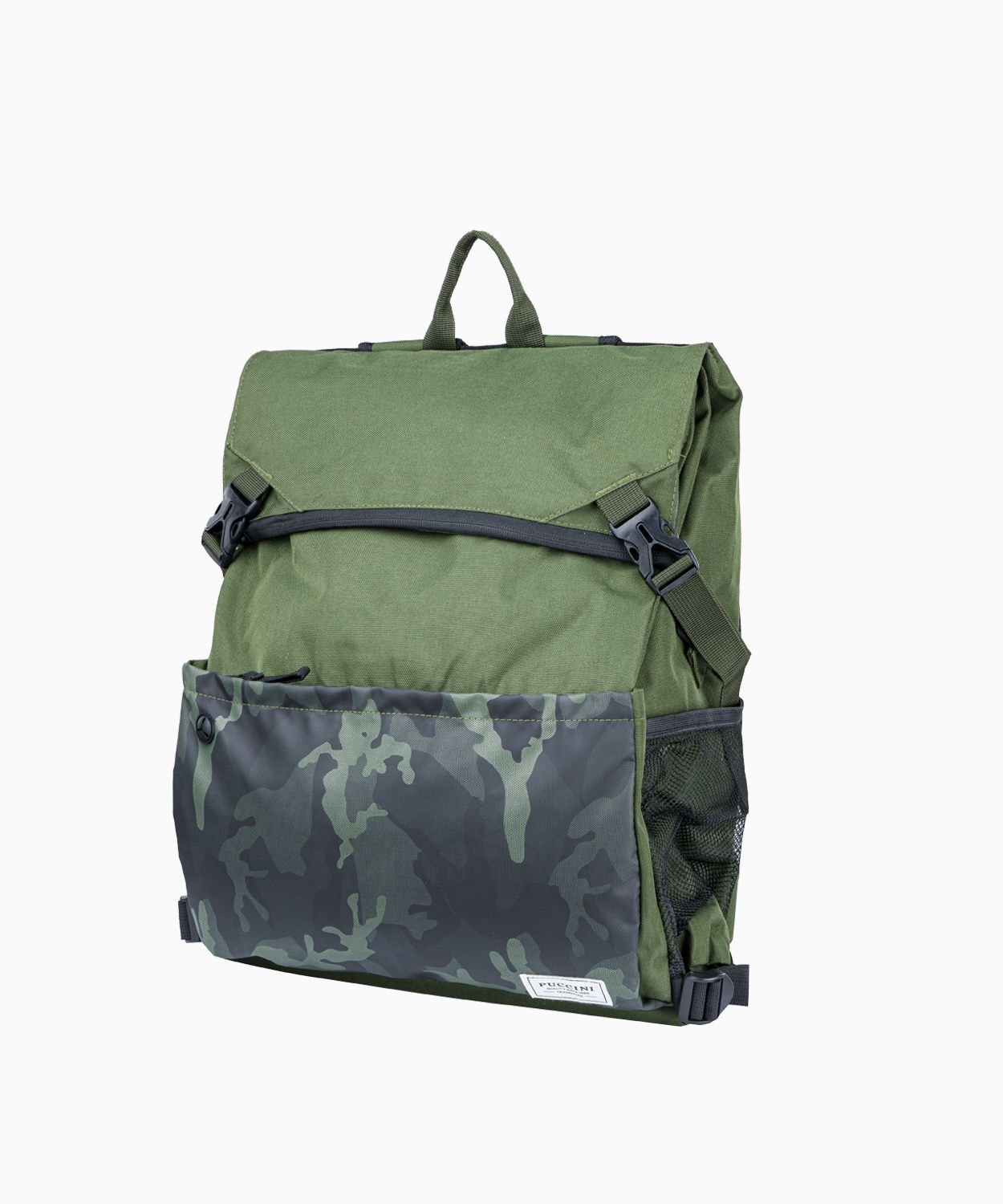 Veľký zelený batoh s vreckami