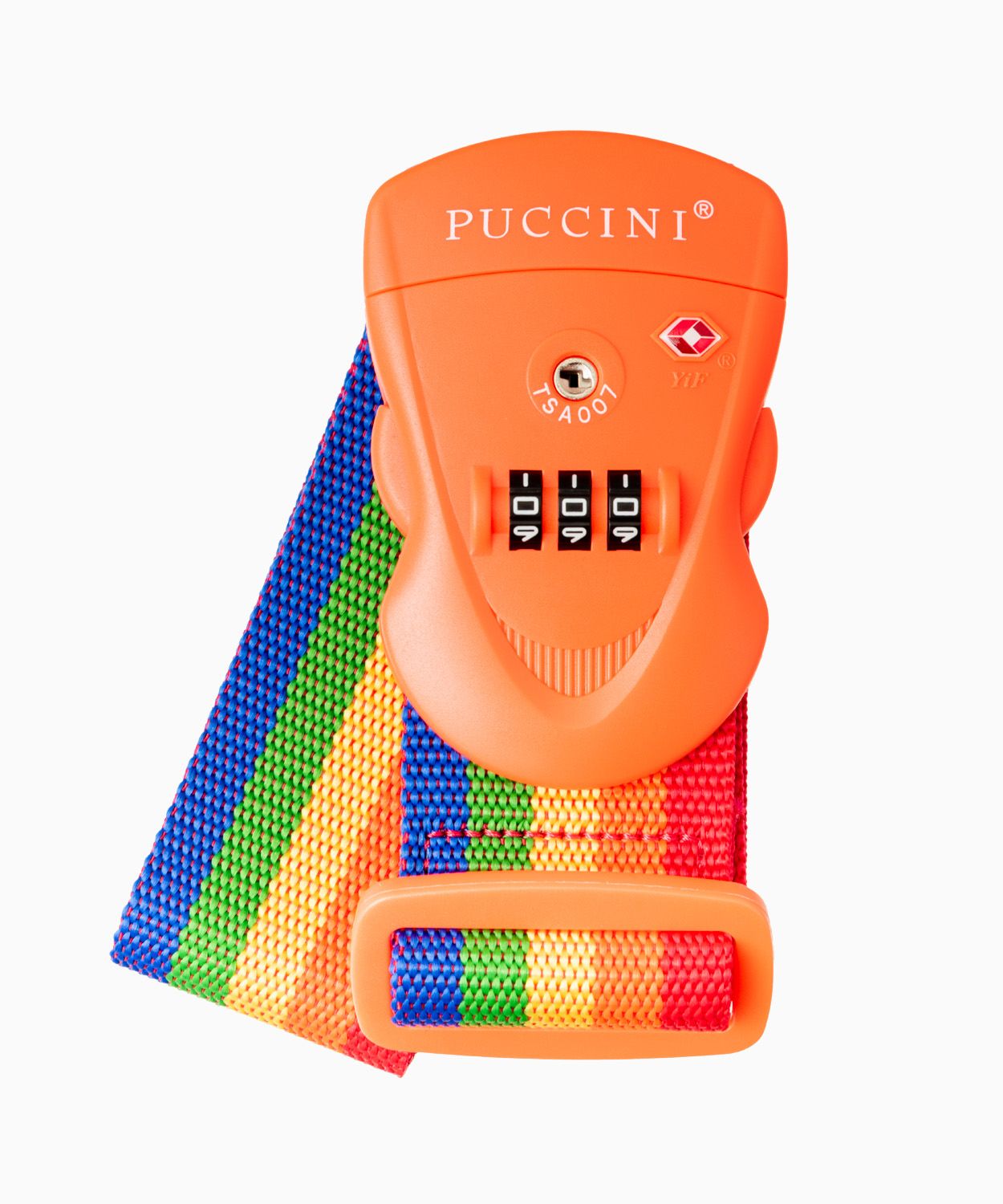 Viacfarebný bezpečnostný pás na batožinu s kódom TSA