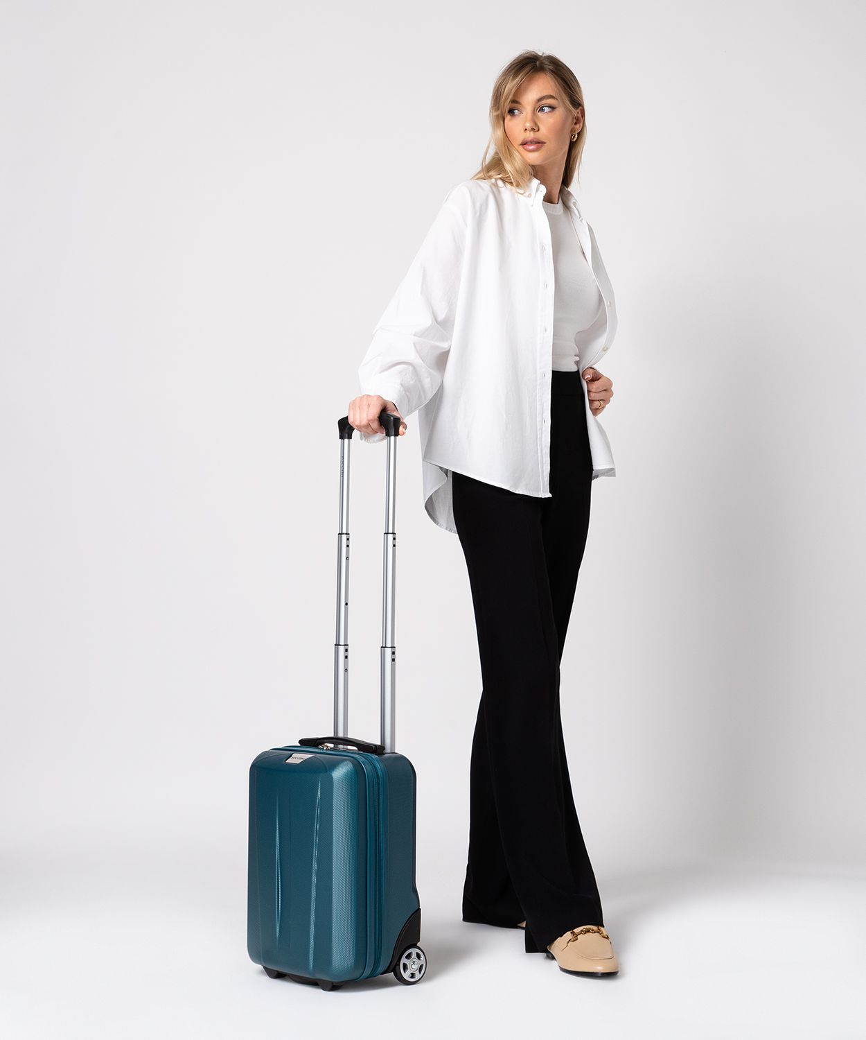 Zelený kabínový mini kufor